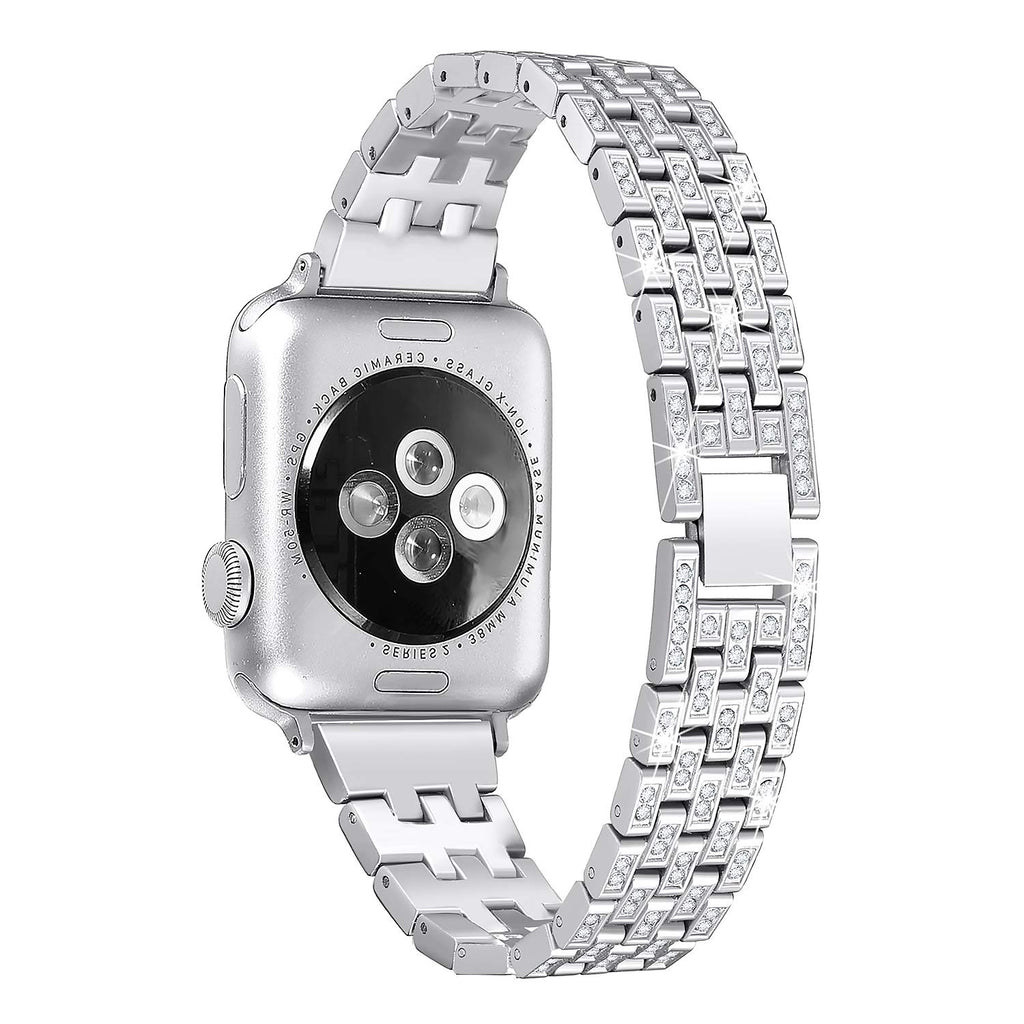 women Diamond watch strap For Apple Watch Band 38mm 42mm 40mm 44mm stainless steel strap iWatch series 5 4 3 2 1 bracelet belt