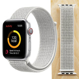 High Quality Nylon Sport Loop Replacment for Apple Watch band 44mm Series 5 4 3 2 1 Breathable Woven Strap 42mm iwatch 40mm 38mm