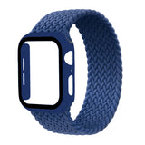 Braided Solo Loop Band For Apple Watch strap 44mm 40mm 42mm 38mm Elastic Nylon bracelet+PC Case iWatch series 6 5 4 3 se strap