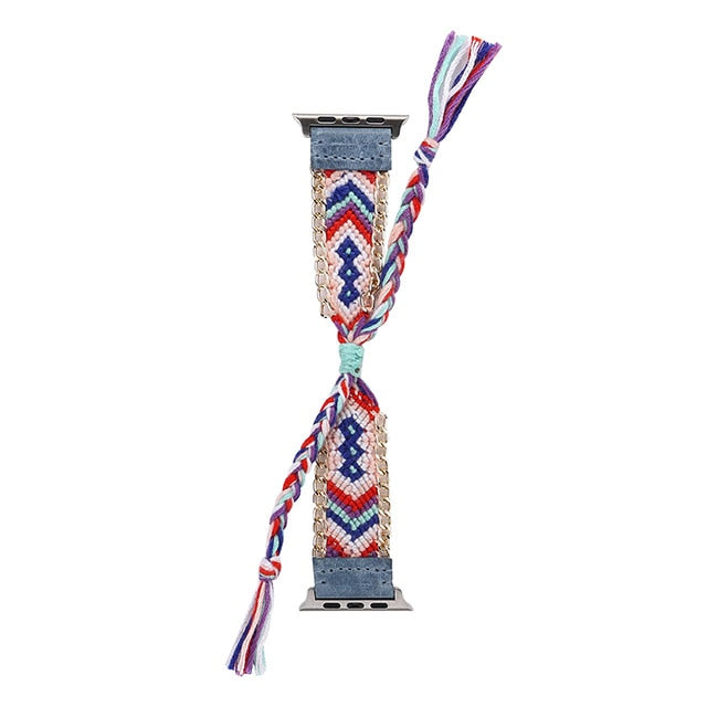 Fabric Braided Rope Strap for Apple Watch band 5 4 2 40/44mm 38/42mm nylon Adjustable Bracelet Band Watchband for iWatch 5/4/3/2