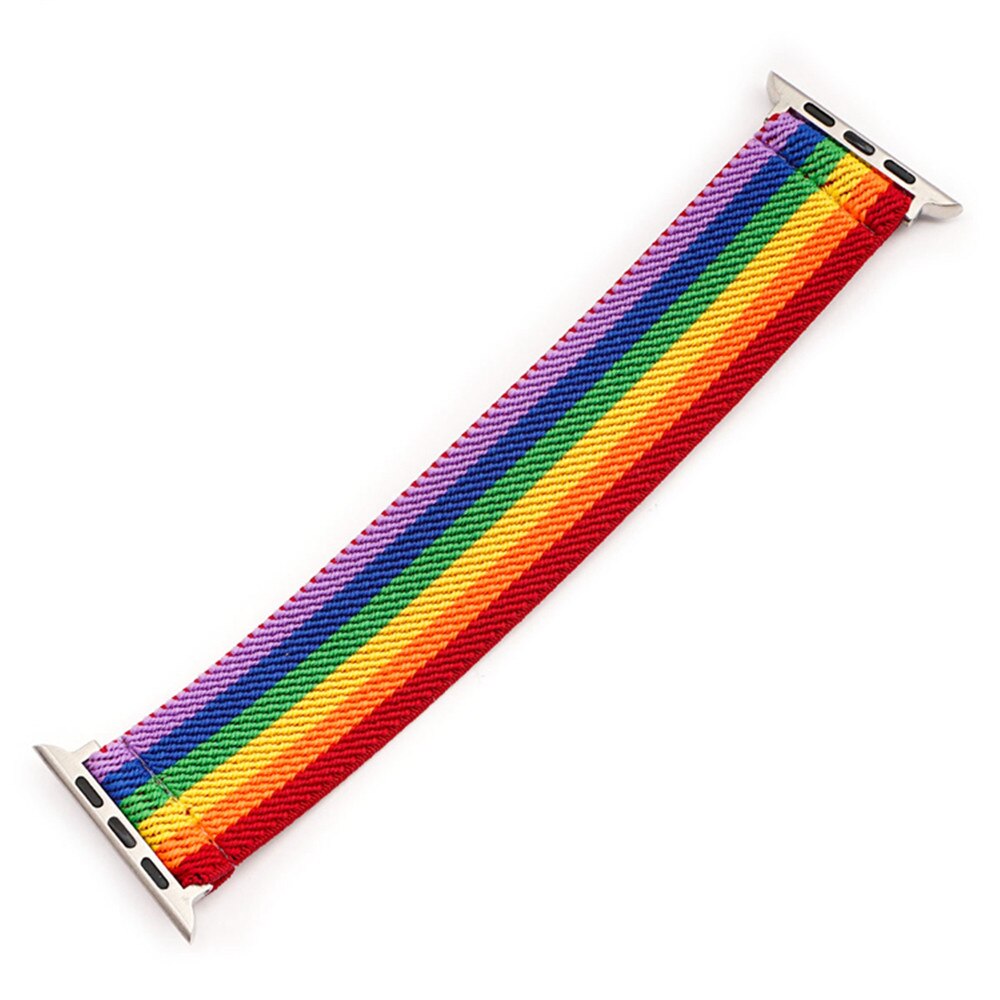 Bohemia Elastic Nylon Watch Strap for Apple Watch Band 42mm 44mm 38mm 40mm Scrunchie Solo Loop Bracelet for iwatch 6 SE 5 4 3