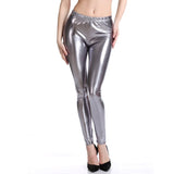 Sexy liquid Wet Look Shiny Metallic Stretch 70s 80s Neon Glossy Skinny Leggings Disco Dance Costume Pants