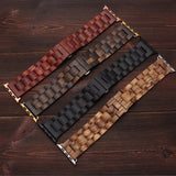 Wooden strap for Apple watch band 44mm 40mm iWatch band 42mm 38mm Metal Butterfly clasp bracelet Apple watch series 6 5 4 3 se