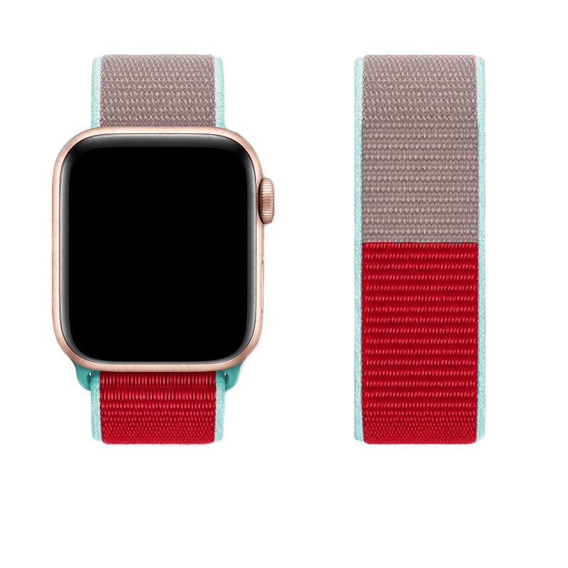 Nylon Loop Strap For Apple Watch 6/SE/5/4 42MM 44MM Band Replacement Wristband For iwatch 3/2/1 38MM 40MM Bracelet Accessories