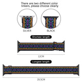 Braided Nylon Loop Elastic Buckle for Apple Watch Band 44mm40mm SE 65 Leopard Bracelet Strap on Smart iWatch Series 38mm42mm 432