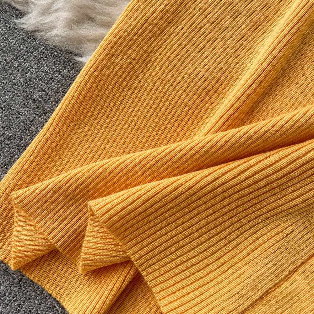 Autumn Winter Women Dresses Long Sleeve Hooded Casual Sweater Dress Button Front Pocket Ribbed Knitted Midi Dress
