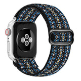 Braided Nylon Loop Elastic Buckle for Apple Watch Band 44mm40mm SE 65 Leopard Bracelet Strap on Smart iWatch Series 38mm42mm 432