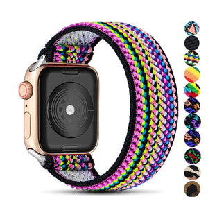 Strap for Apple watch band 40mm 38mm 44mm 42mm Bohemia Elastic belt solo loop Scrunchie bracelet correa iWatch series 3 4 5 se 6