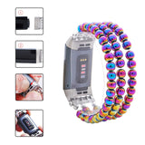 Women Natural Stone Elastic Watchband For Fitbit Charge 3/4 Handmade Beads Smart Watch Strap For Unisex Watch Bracelet Wristband