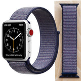 High Quality Nylon Sport Loop Replacment for Apple Watch band 44mm Series 5 4 3 2 1 Breathable Woven Strap 42mm iwatch 40mm 38mm