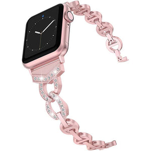Women Jewelry Stainless Steel Strap for Apple Watch Band 44/40mm 38/42mm Diamond Belt for iWatch Bands Serie SE 6 5 4 3 Bracelet