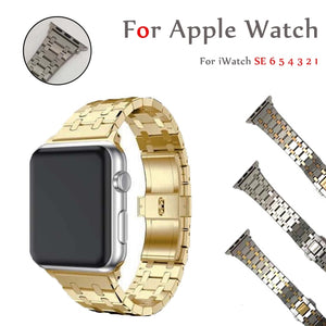 Band For Apple Watch 6 5 4 3 2 1 42mm Strap for Apple watch series 6 38mm Stainless Steel Bracelet for iwatch se 6 Accessories