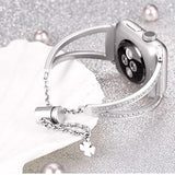 Diamond Stainless Steel Strap For Apple Watch Band 6 44/40mm 38/42mm iWatch Series Bands 6 SE 5 4 3 jewelry Womens Belt Bracelet