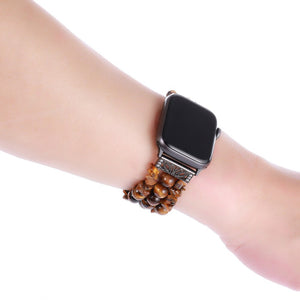 Luxury Bracelet for Apple Watch Band 40mm/38mm Women Girl Cute Handmade Fashion Elastic Beaded Straps for iWatch 5 42mm 44mm