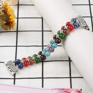 Women's Jewelry Strap For Apple Watch Band 6 5 4 40/44mm Diamond Stainless steel Agate Bracelet For iWatch Series 3 38/42mm Band