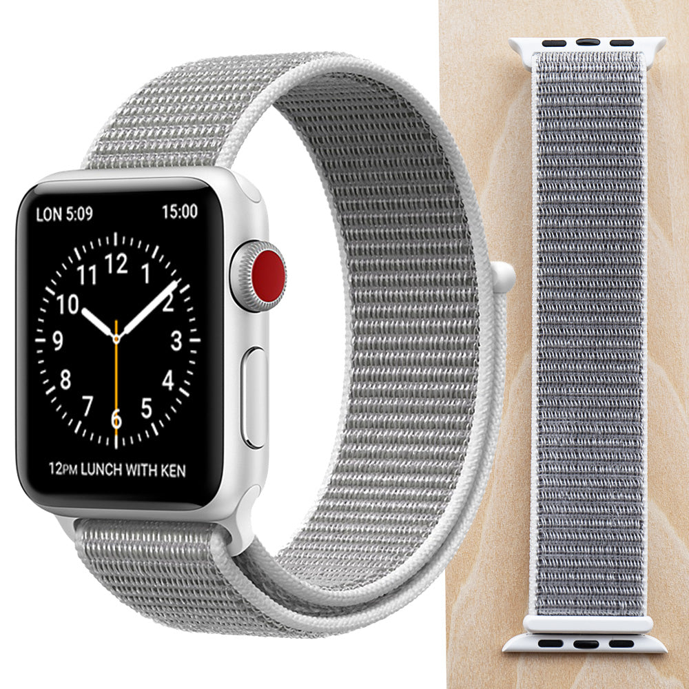 High Quality Nylon Sport Loop Replacment for Apple Watch band 44mm Series 5 4 3 2 1 Breathable Woven Strap 42mm iwatch 40mm 38mm