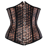 Women Gothic Skull Print Overbust And Underbust Corset Waist Trainer Body Shaper Slim Corset Sexy Bustier Lingerie Top Plus Size