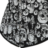 Women Sexy Skull Print Overbust Corset Gothic Waist Cincher Slimming Lace Up Corset Bustier Lingerie Top Plus Size