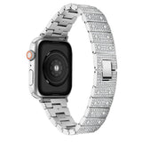 Diamond Strap for Apple Watch Band 7 6 41mm 45mm 44mm 40mm Jewelry Metal Bracelet for iWatch Series 7 SE 5 3 38/42mm Wristbands
