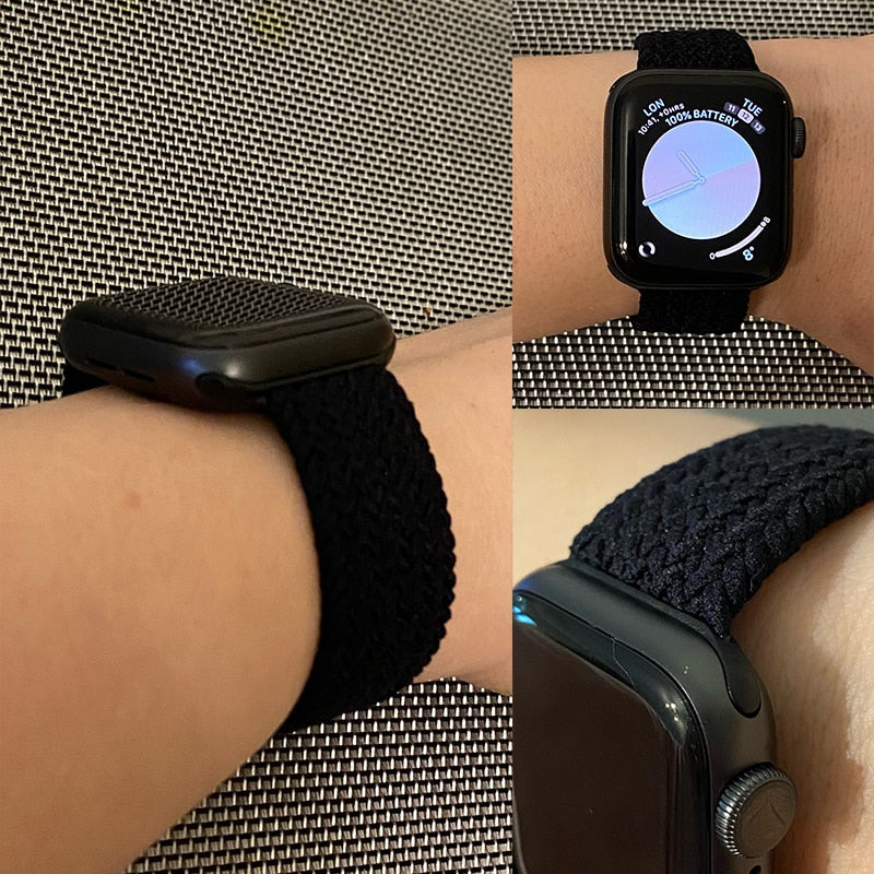 Solo Loop Nylon strap for Apple Watch Band Braid 44mm 40mm 38mm 42mm Elastic Sports Bracelet iWatch series 3 4 5 se 6 strap