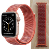 High Quality Nylon Sport Loop Replacment for Apple Watch band 44mm Series 5 4 3 2 1 Breathable Woven Strap 42mm iwatch 40mm 38mm