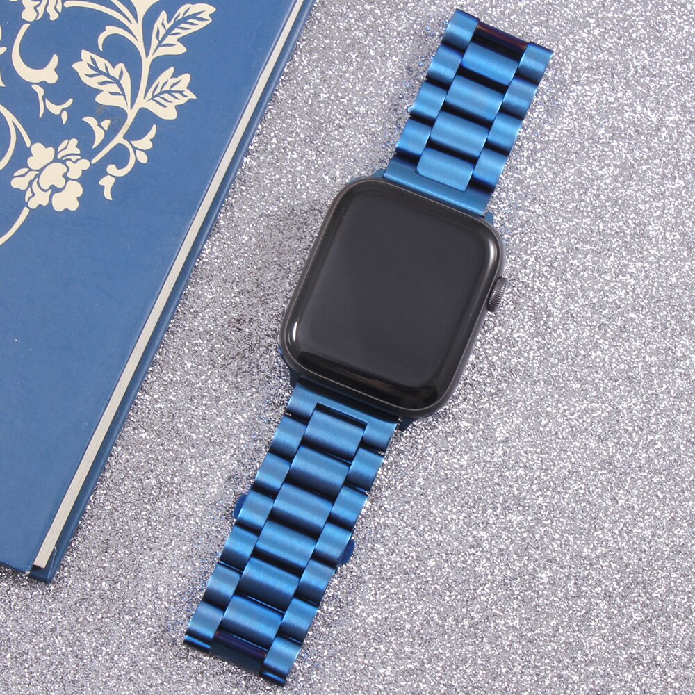 Band For Apple Watch 4 5 44mm 40mm 42mm 38mm 1/2/3 Metal Stainless Steel Bracelet Strap for iWatch Series Accessories