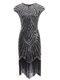 Women's 1920S GATSBY Sequins O-neck Beaded Fringed Dress Hot Club & Night Out Dresses Sexy Fringed Night Club Dress