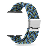 Adjustable elastic nylon Apple Watch Bands 44mm 40mm 38mm 42mm, iWatch Bands for Women Men, Adjustable Braided Solo Loop
