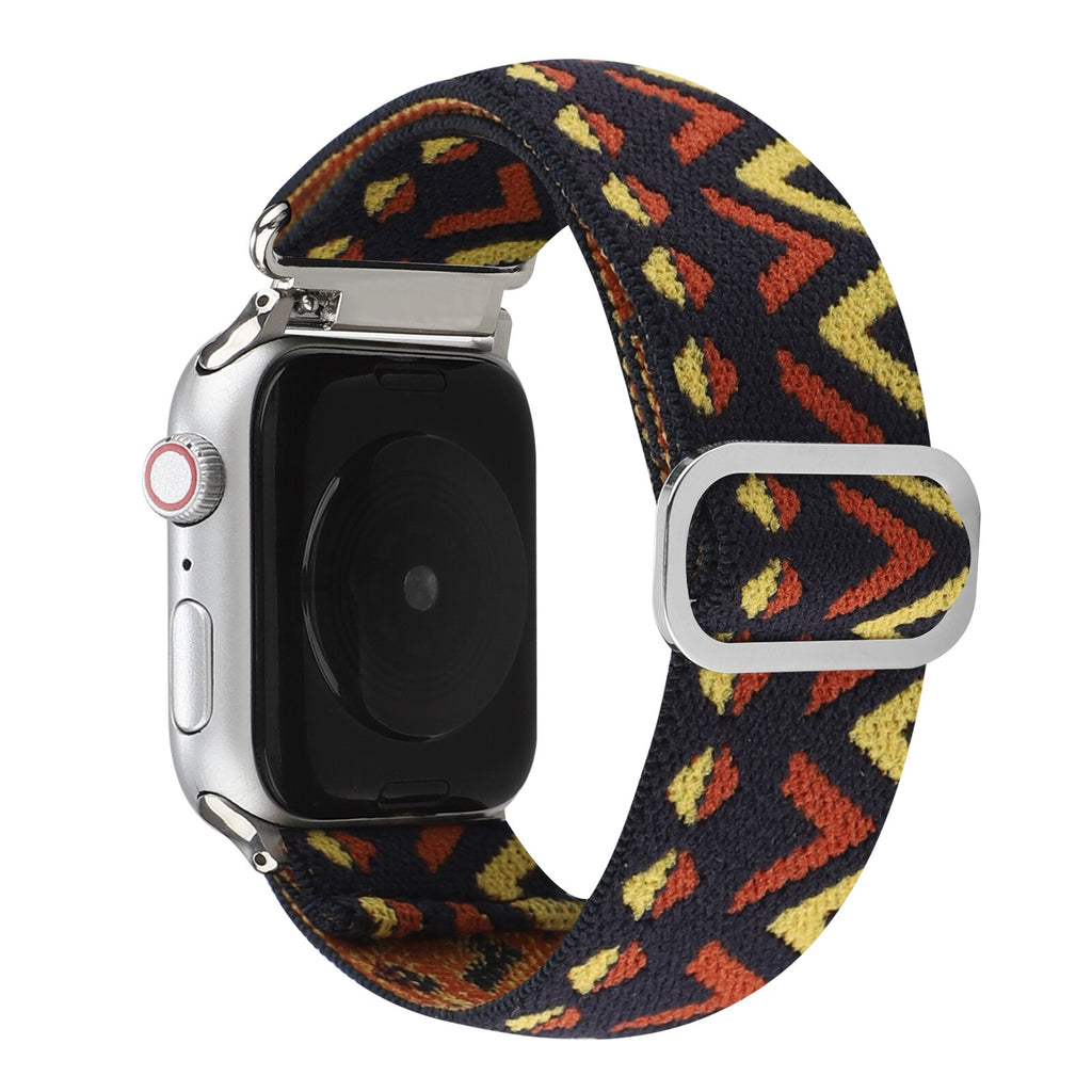 Nylon watch strap for Apple watch band 44mm 40mm 38mm 42mm adjustable nylon elastic strap For iwatch series 3 4 5 6 SE Bracelet