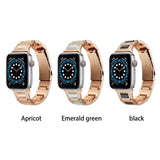 Diamond Stainless Steel Strap For Apple Watch Band 6 40mm 44mm Women Opal Luxury Bracelet iwatch series Strap 5 4 SE 3 38mm 42mm