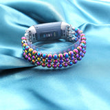 Women Natural Stone Elastic Watchband For Fitbit Charge 3/4 Handmade Beads Smart Watch Strap For Unisex Watch Bracelet Wristband