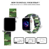 Band for Apple Watch 6/5/4/3/2/1 38MM 40MM 42MM 44MM Nylon Camouflage Strap For Apple Watch Bands Iwatch Series Accessories