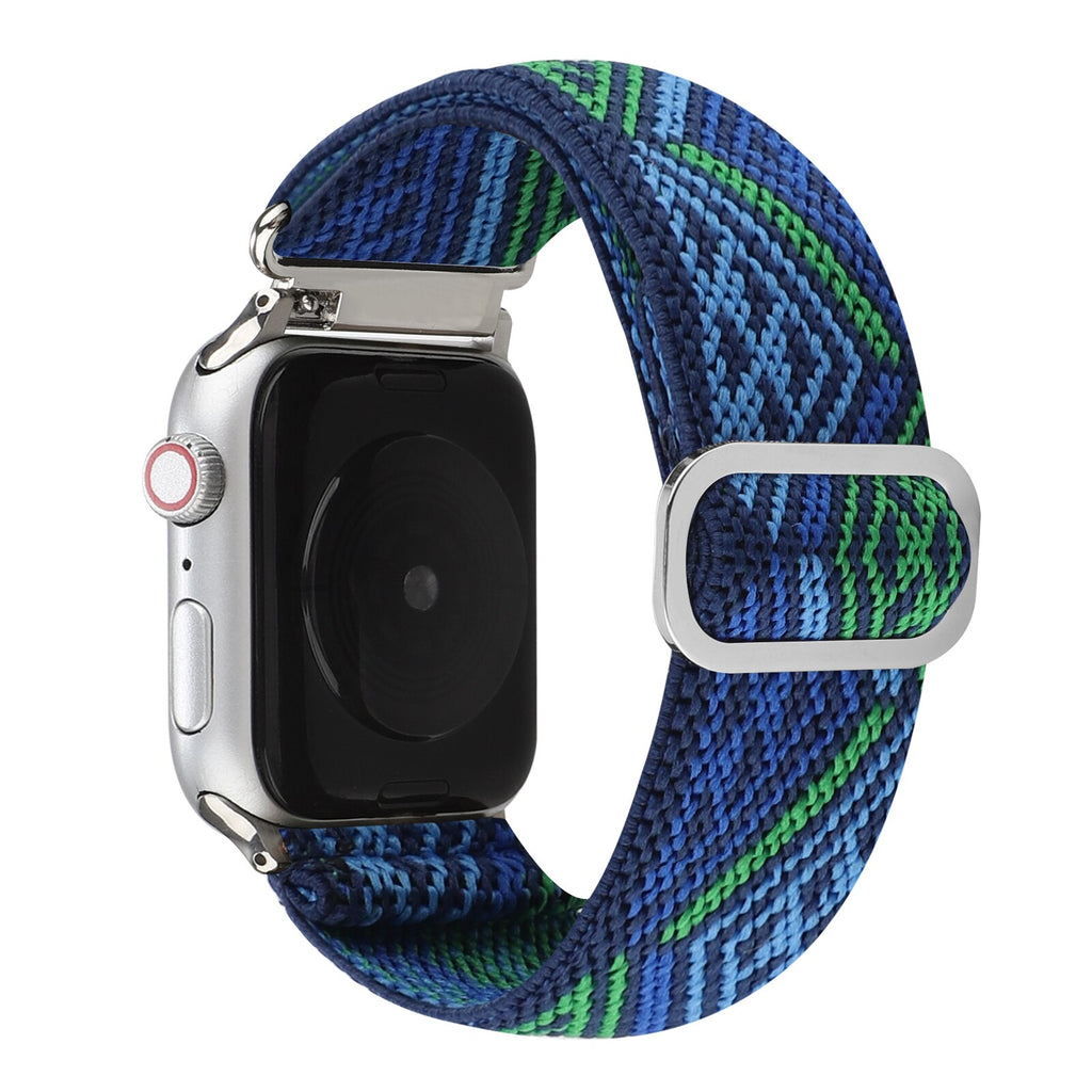 Nylon watch strap for Apple watch band 44mm 40mm 38mm 42mm adjustable nylon elastic strap For iwatch series 3 4 5 6 SE Bracelet