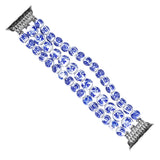 Bling Dressy Bands for Apple Watch 38mm 42mm Band Ceramic Beaded Watchband for iWatch Series 3/ Series 2 Bracelet for Woman Girl