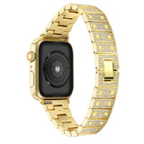 Diamond Strap for Apple Watch Band 7 6 41mm 45mm 44mm 40mm Jewelry Metal Bracelet for iWatch Series 7 SE 5 3 38/42mm Wristbands