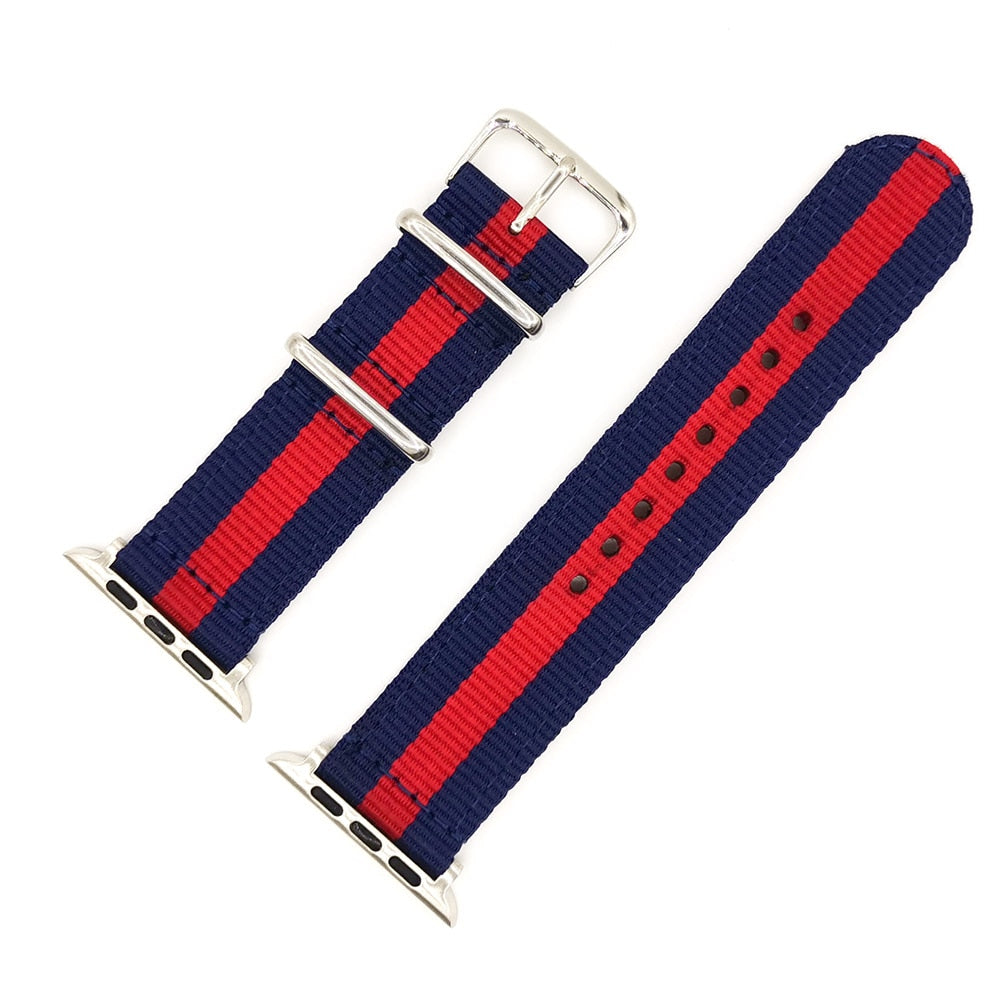 Nylon Watchband for Apple Watch Band Series 6 se/5/4/3/2/1 Sport Belt Watch Bracelet 40/38 mm 42mm/44mm Strap for iwatch Band