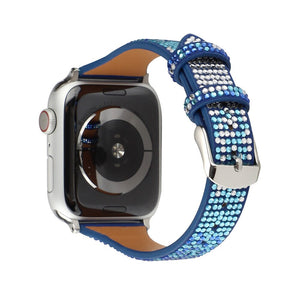 Women Diamonds Leather Strap for Apple Watch 6 Band SE 5 40mm 44mm Thin Bracelet Belt for iWatch Series 4 3 38mm 42mm Watchbands
