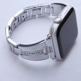Diamond Stainless Steel Strap For Apple Watch Band 6 44/40/38/42mm iWatch Series Bands 6 SE 5 4 3 jewelry Women's Belt Bracelet