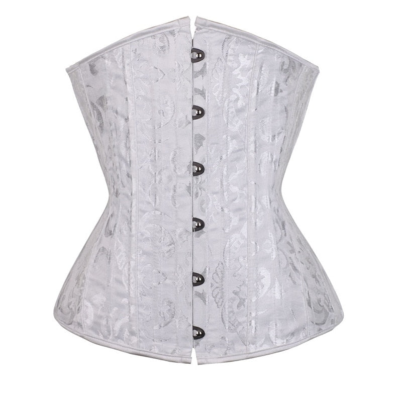 Women Gothic Sexy Underbust Corset 26 Steel Boned Waist Cincher Slimming Body Shaper Corsets Bustiers Lingerie Top Plus Size