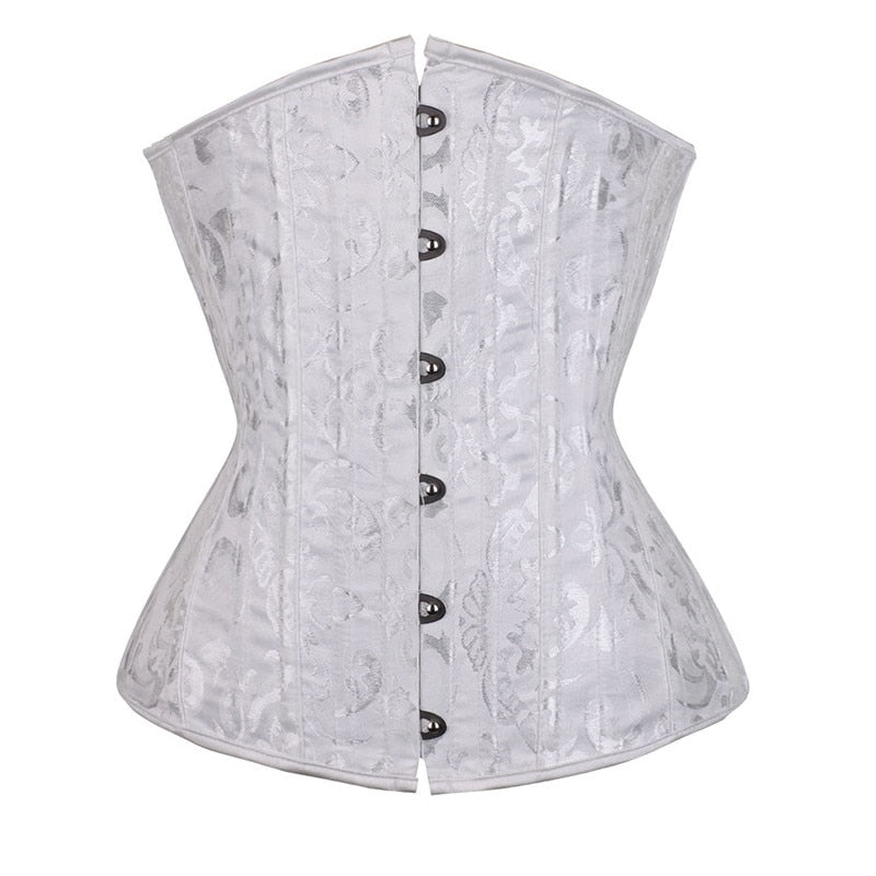 Sexy Underbust Corset Women's 26 Steel Boned Short Torso Breathable Mesh Waist  Cincher Waspie Corset for Weight #6 (Color : White, Size : X-Large) :  : Clothing, Shoes & Accessories