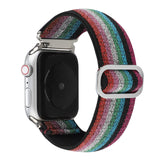 Nylon watch strap for Apple watch band 44mm 40mm 38mm 42mm adjustable nylon elastic strap For iwatch series 3 4 5 6 SE Bracelet