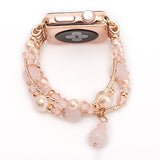 Women Bracelet Strap for Apple Watch 6 5 4 SE Band 44mm 40mm Handmade Beaded Link Watchband for iwatch Series 3 2 1 42mm 38mm