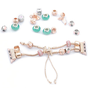 Diy Gem Agate Strap For Apple Watch 5 Band 40mm 44mm 38mm 42mm Woman Jewelry Design Beaded Bracelet Belt Iwatch Series 5 4 3 2 1