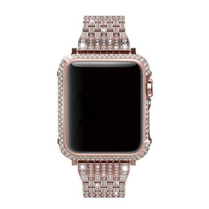 Luxury Diamond Case+Stainless Steel strap For Apple Watch