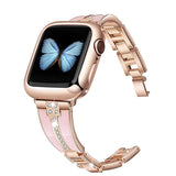 Diamond Stainless Steel Strap For Apple Watch Band 6 44/40/38/42mm iWatch Series Bands 6 SE 5 4 3 jewelry Women's Belt Bracelet