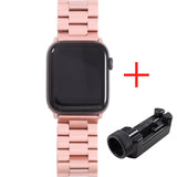 Band For Apple Watch 4 5 44mm 40mm 42mm 38mm 1/2/3 Metal Stainless Steel Bracelet Strap for iWatch Series Accessories