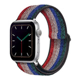 Soft and comfortable nylon Loop elastic buckle Apple watch band 38mm 42mm Series 6 SE 543 2 1 For iWatch Strap Nylon braid 44mm