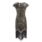 Women's 1920S GATSBY Sequins O-neck Beaded Fringed Dress Hot Club & Night Out Dresses Sexy Fringed Night Club Dress