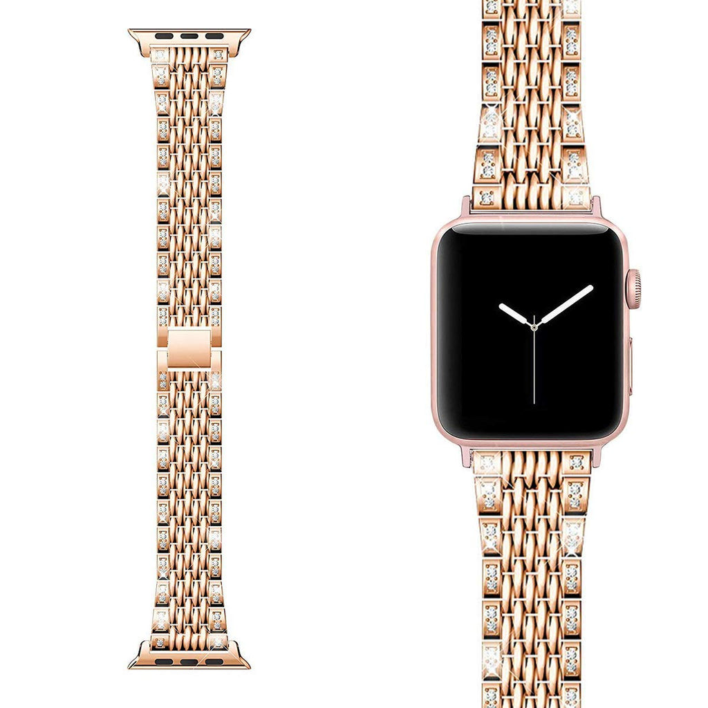 women Diamond Bracelet for Apple Watch 38mm 40mm 42mm 44mm Metal Wrist band stainless Stella strap for iWatch Series 5/4/3/2/1