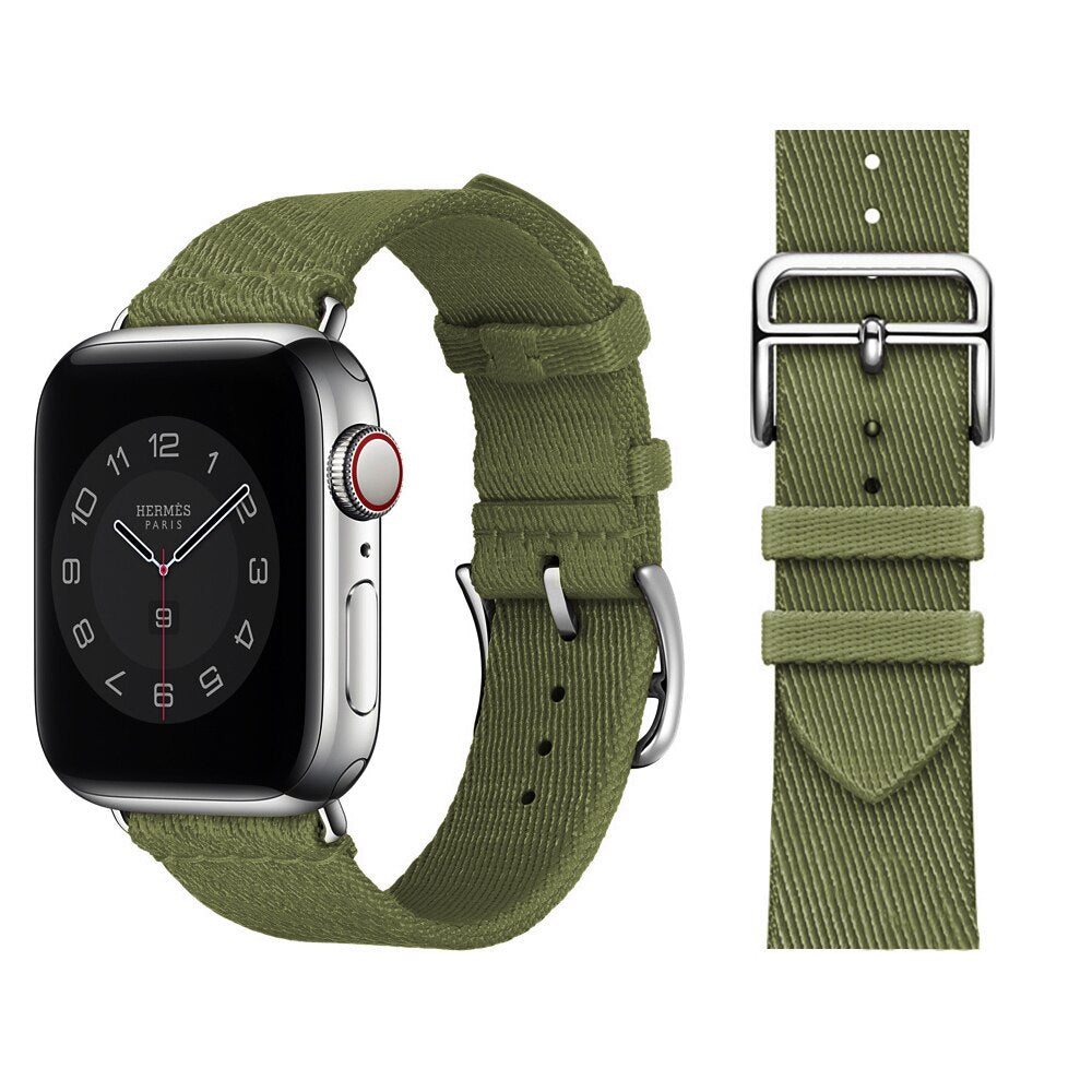 Nylon braid Jumping Single Tour Strap for iWatch 38mm 42mm sports band for Apple Watch 40mm 44mm bracelet 6 SE 5 4 321 Series